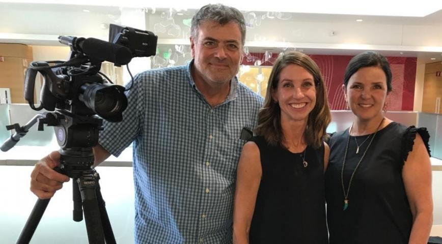 (L-R) Writer and director Robert Ferrier; Julie Zissimopoulos, associate director of the Schaeffer Center for Health Policy and Economics at the University of Southern California; and producer Daphne Glover Ferrier worked together on “SPENT: The Hidden Cost of Dementia.”